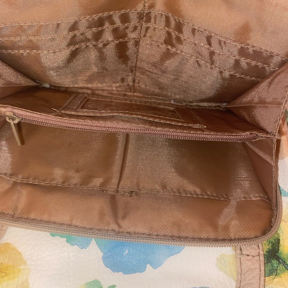 Lauren Scott Shoulder/Handbag Two Strap Bag in Spring Floral Pattern BLU/GRN/TAN - Picture 9 of 9